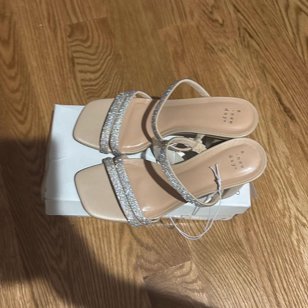 New day rhinestone sparkly heels